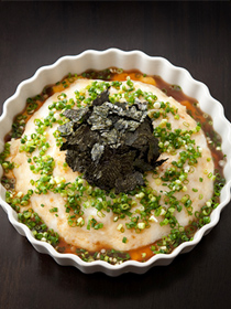 豆腐と大和芋のレンジ蒸し