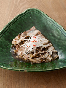 豚ばら肉の海苔佃煮蒸し