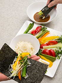 素麺の海苔手巻き
